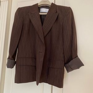 DANA BUCHMAN SILK/LINEN BLEND BLAZER Sz PETITE 10